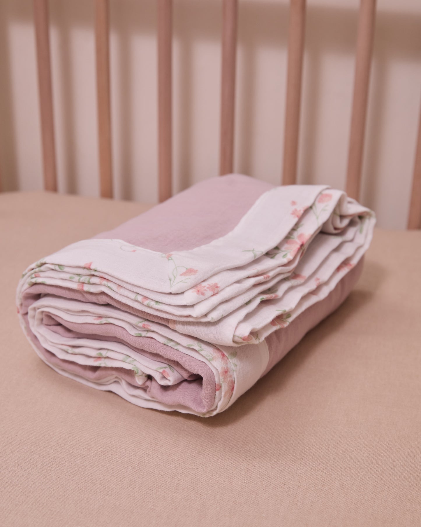 Blush Whisper Grow-With-Me Baby Blanket