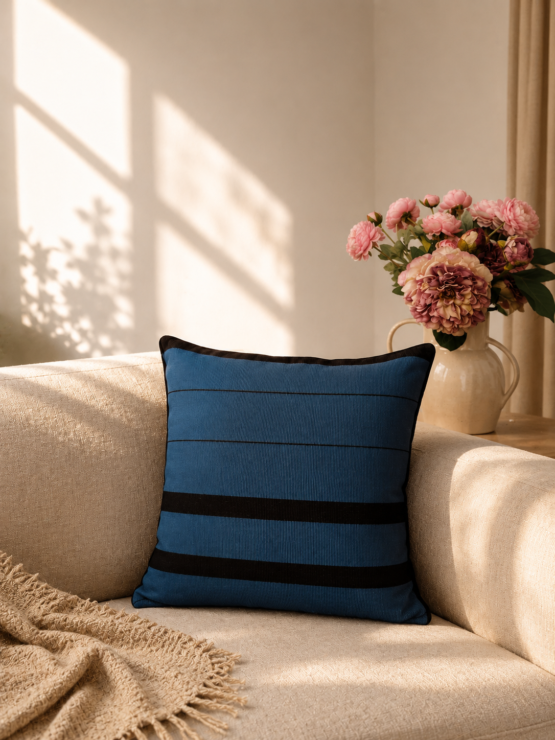 Indigo Loom Handwoven Cushion Cover