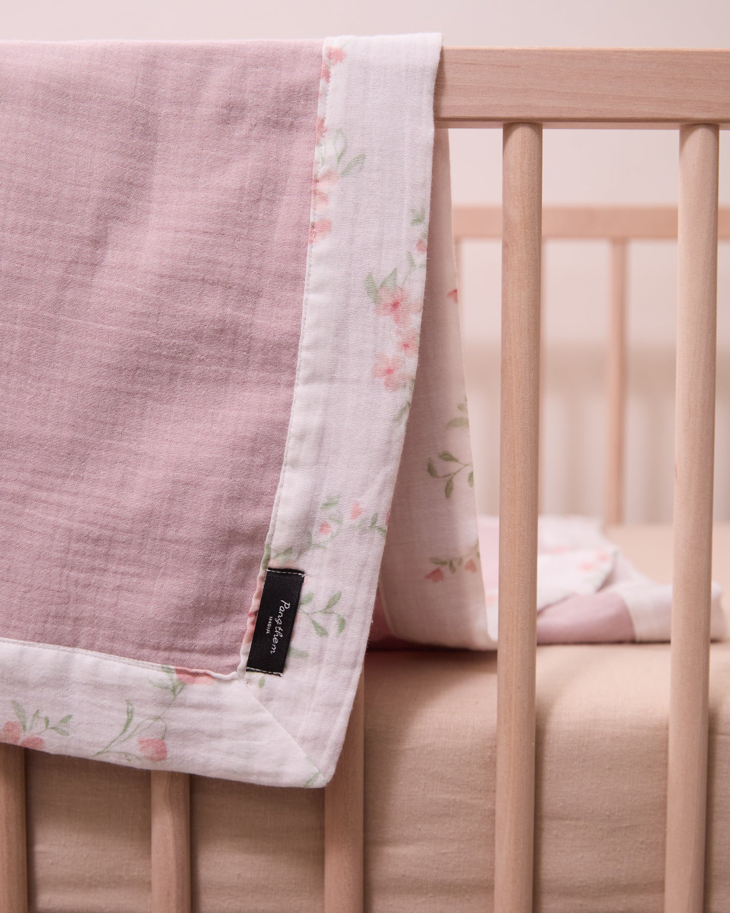 Blush Whisper Grow-With-Me Baby Blanket