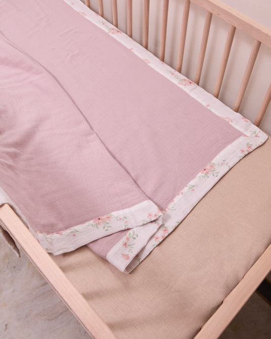 Blush Whisper Grow-With-Me Baby Blanket