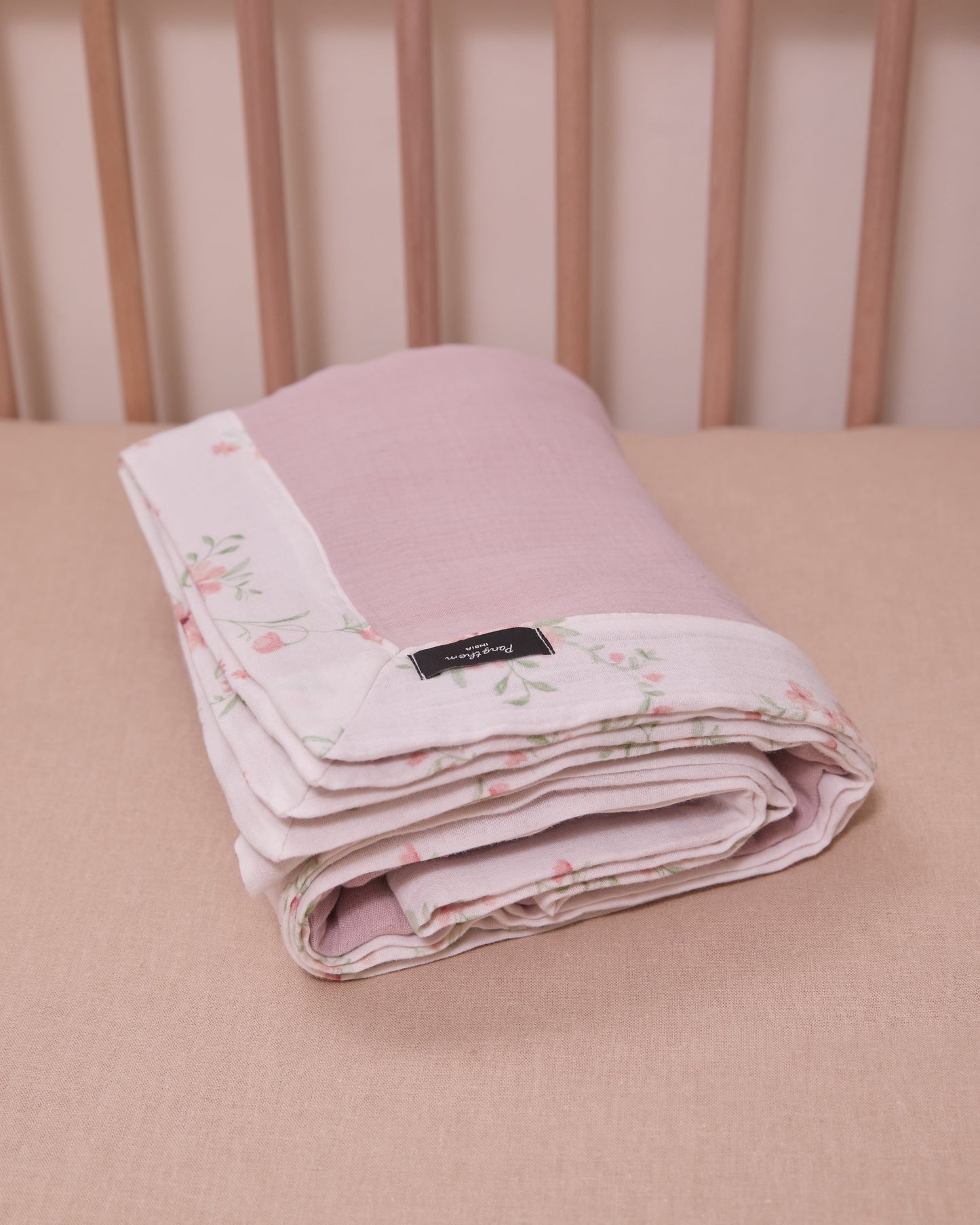 Blush Whisper Grow-With-Me Baby Blanket