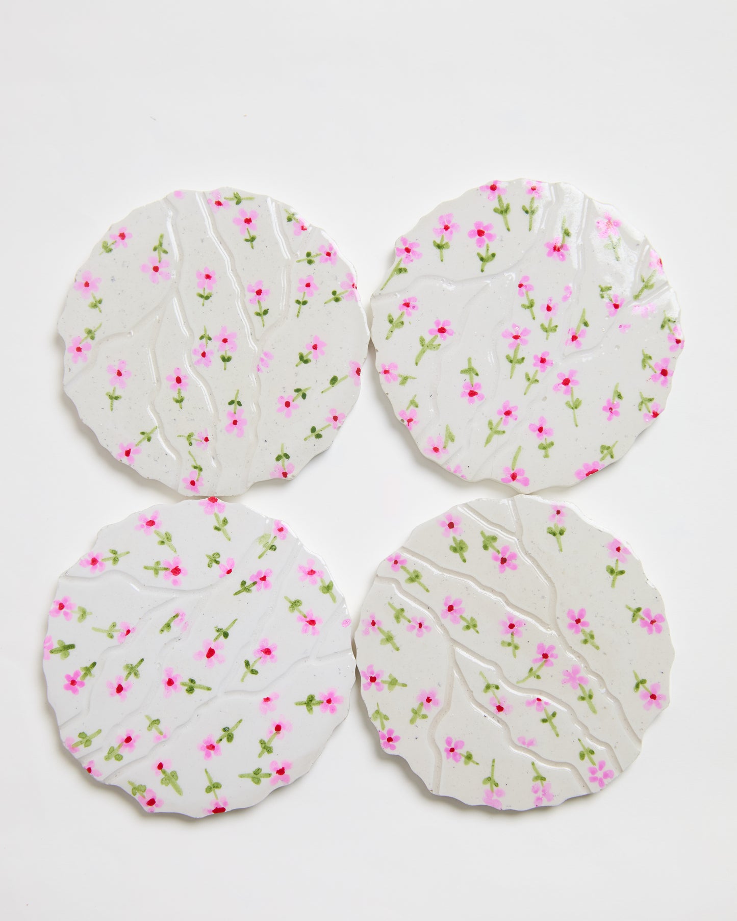 Blush Meadow Concrete Coasters (Set of 4)