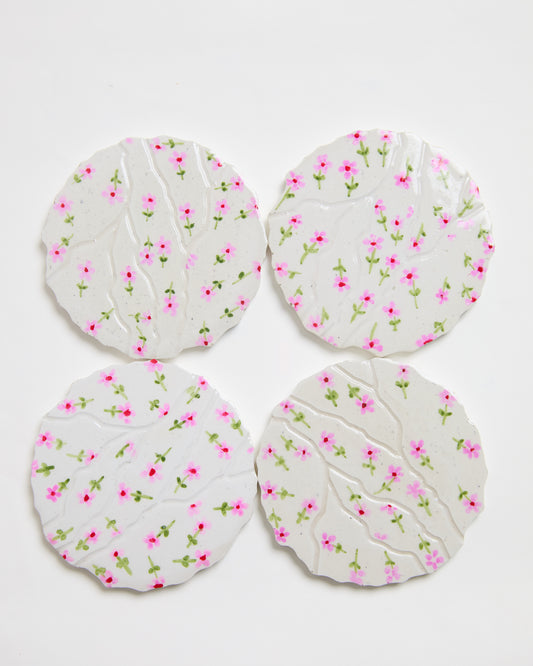 Blush Meadow Concrete Coasters (Set of 4)