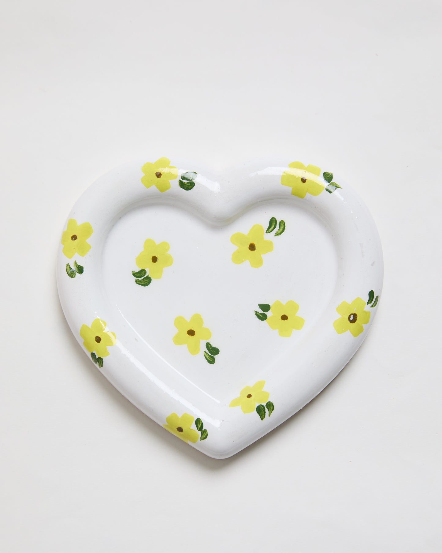 Golden Bloom Heart Trinket Tray