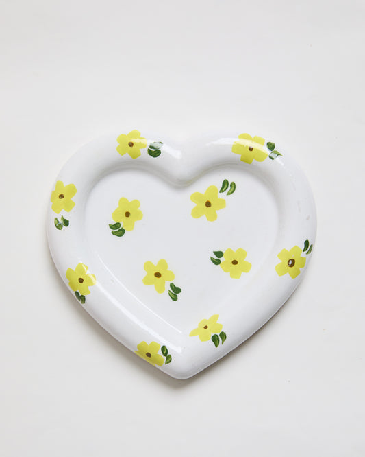 Golden Bloom Heart Trinket Tray