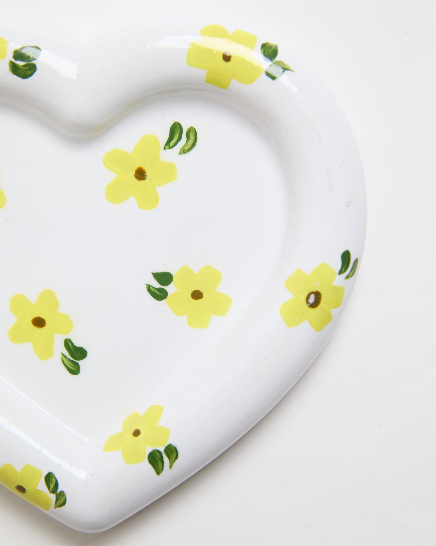 Golden Bloom Heart Trinket Tray