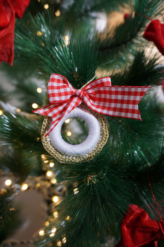 ARTISANAL CHRISTMAS ORNAMENT(White&Gold)